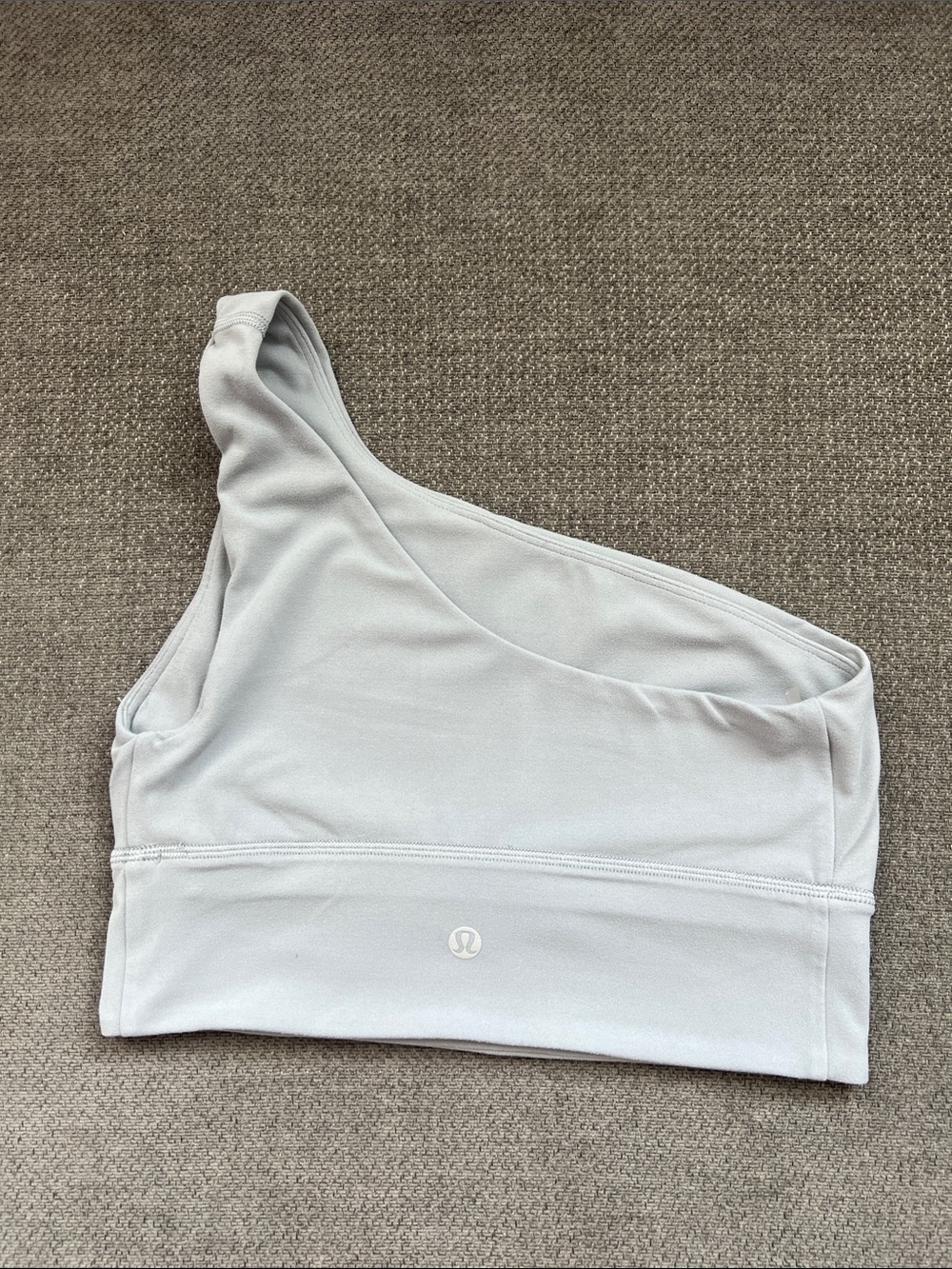 lululemon athletica One-Shoulder Crop Top in Light Gray - Picture 3 of 5